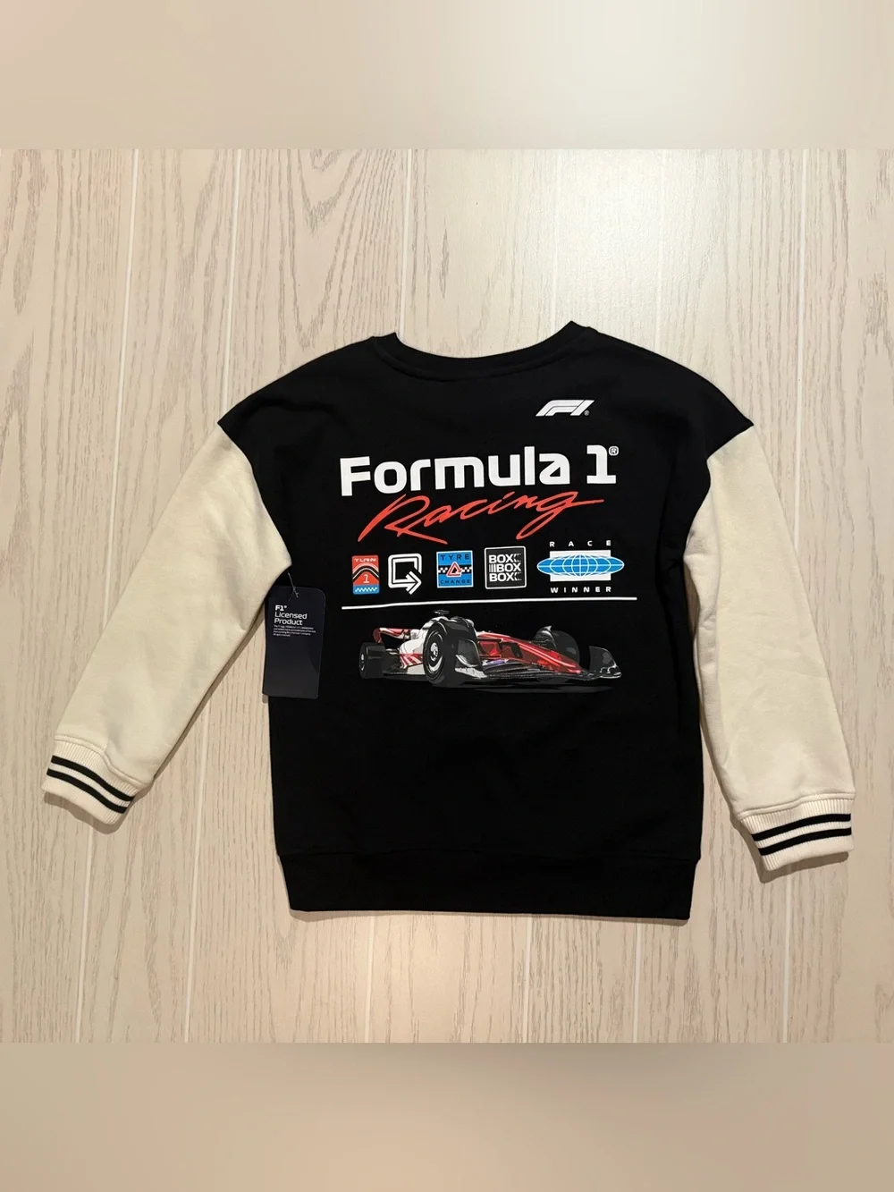 Formula 1 Boys 8 F1 Race Car Racing Graphic Colorblock Sweatshirt NWT